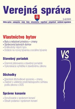 VS 5-6/2020 sk – Stavebné konanie a vlastníctvo bytov, Stavebné povolenie - postup (e-kniha) - kolektiv autorů
