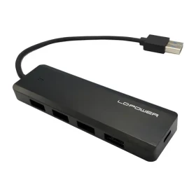LC-Power černá / USB hub / 4x USB-A / 1x USB-C / nabíjecí funkce (LC-HUB-U3-4-V2)