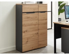 Úložná skříňka Memphis, 75 cm, dub artisan/grafit