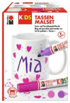 Marabu KiDS Porcelain Glas Painter - 2x popisovač + hrnek pro holky