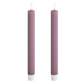 DeluxeHomeart Vysoké LED svíčky Light Purple – set 2 ks, fialová barva, pryskyřice, vosk