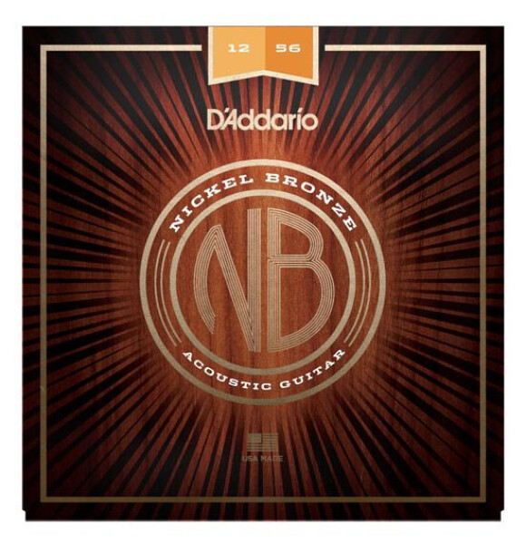 D'Addario NB1256 Nickel Bronze Acoustic Light Top / Medium Bottom