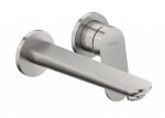 DURAVIT - Wave Umyvadlová baterie pod omítku, 2-otvorová instalace, kartáčovaný nerez WA1070004070
