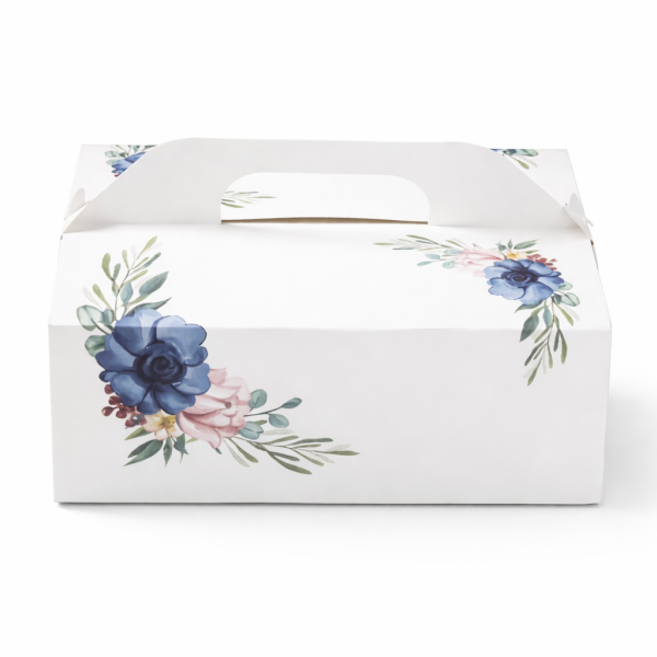 Výslužková krabice s rukojetí Blue 26x18x9,5cm