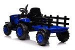 Mamido Dětský elektrický traktor s vlečkou 12V 7Ah modrý