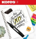 Permanentní popisovač KORES kulatý hrot 3 mm - černý