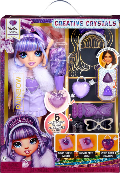 Rainbow High Creative Crystals panenka - Violet Willow - MGA
