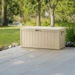 Zahradní úložný box 112x49x54cm, plast, béžová, AZB-G2075 CRM