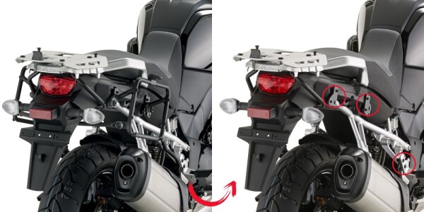 Plr3105 trubkový nosič Suzuki DL 1000 V-Strom (14-19) Easy Fit pro boč. kufry - Demontovatelný