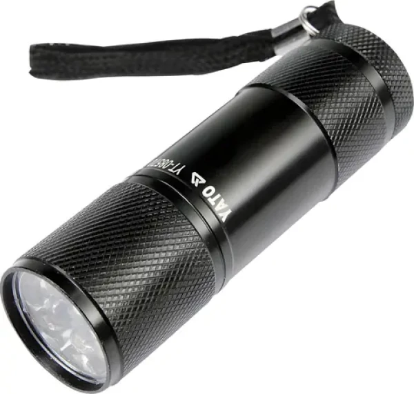 YATO Svítilna kapesní 9 LED / Kapesní svítilna / hliníkové tělo