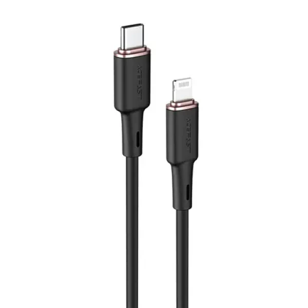 Acefast C2-01 USB-C (M) - Lightning (M) černá / Kabel / 1,2 m / 30W / MFi certifikace