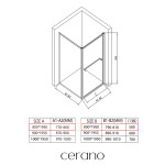 CERANO - Sprchový kout Versaro L/P - 6 mm - černá matná, transparentní sklo - 80x80 - zasouvací CER-8050BD80282