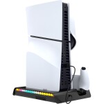 IPega P5S006 Multifunkční Nabíjecí RGB Stojan s Chlazením pro PS5 Slim černá (57983121657)