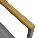 Zahradní židle, kov, síťovina, šedá, AZC-L1303 GREY