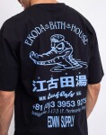 Tričko Edwin Ekoda Bath House TS Black garment washed