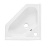 Rohové umyvadlo SAT B-Way 55x38,5 cm otvor pro baterii uprostřed SATBW5538 SATBW5538