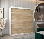 Šatní skříň Abi V1 Barva korpusu: Černá, Rozměry: 120 cm, Dveře: Dub artisan