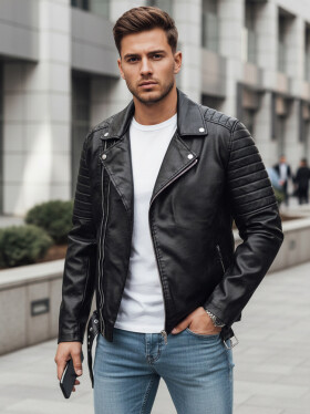 Pánská kožená bunda černá FashionStreet TX4734 L