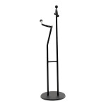 Němý sluha, výška 110 cm, masiv kaučukovník, černé moření, kov černý