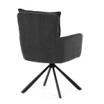 Jídelní židle, šedá, manšestrová látka, HC-X1128 GREY2