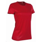 Triko dámské ACTIVE STEDMAN krátký rukáv, 100% polyester, 140g, Crimson Red