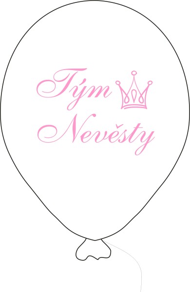 Tým nevěsty balónek bílý