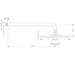 HANSGROHE - Raindance Hlavová sprcha 240, 1 proud, EcoSmart 9 l/min, rameno 39 cm, chrom 27461000