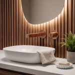 REA - Podomítková umyvadlová baterie Grace Brush Copper REA-B4463