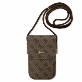 Pouzdro Guess PU 4G Metal Logo Script Phone Bag hnědé