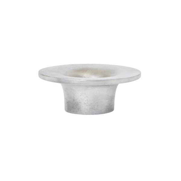 Ferm Living Kovový svícen Soothe Aluminium Ø 8 cm, stříbrná barva, kov
