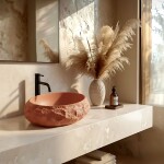 REA - Umyvadlo na desku Mika Terracotta REA-U7349