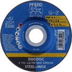 PFERD 62011620 E 115-2,8 PSF DUO STEELOX brusný kotouč lomený Průměr 115 mm Ø otvoru 22.23 mm nerezová ocel, ocel, Rozněcovač 10 ks