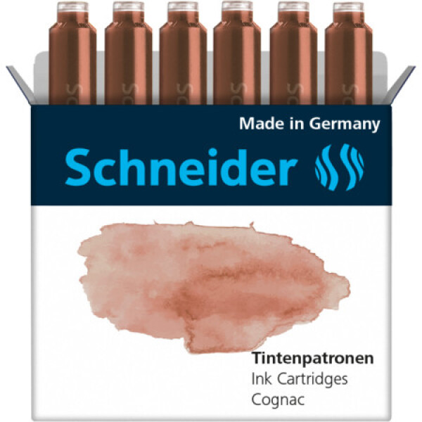 Schneider bombičky inkoustové 6 ks koňakové