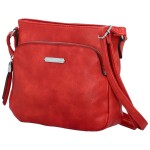 Trendová dámská koženková crossbody Edina, červená
