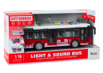 Mamido Trolejbus s frikčním pohonem světly a zvuky 1:16 červený