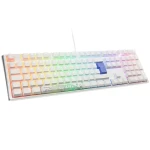 Ducky One 3 Classic Cherry MX-Blue bílá / herní klávesnice / podsvícená / mechanická / drátová USB-C / DE (DKON2108ST-CDEPDPWWWSC1)