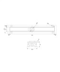 OMNIRES - LOWFIX lineární sprchový odtok s pevnou mřížkou, 90 cm černá /BLH/ LOWFIX90GBL