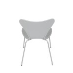 Židle jídelní, šedý plast, čtyřnohá kvová podnož