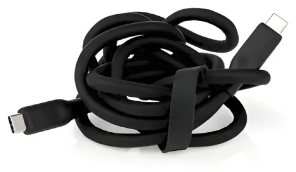 Nedis USB-C - USB-C černá / Kabel / Silikonový / USB 3.2 Gen 1 / 60 W / 5 Gbps / 4K 60Hz / 1,5 m (CCGB64800BK15)