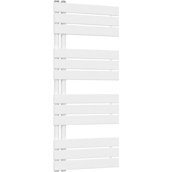 CERANO - Koupelnový radiátor Theo - asymetrické připojení 50mm - 575 W - bílá lesklá - 1200x500 mm CER-062725