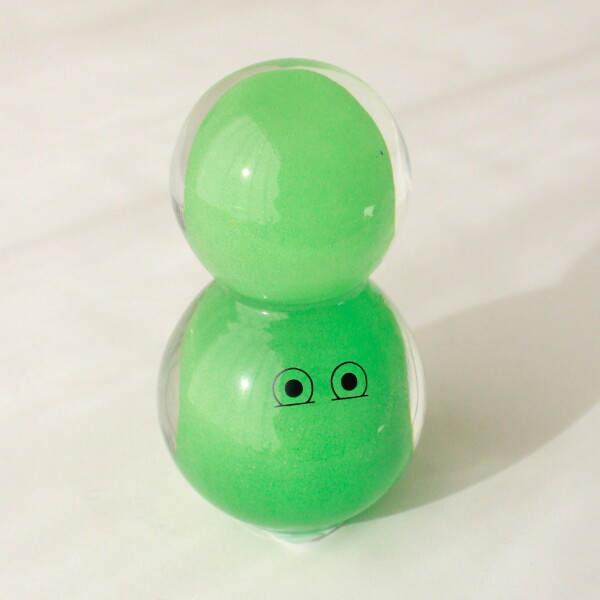 Studio Arhoj Skleněná figurka Crystal Blob Green Alien, zelená barva, sklo