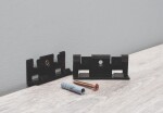 Příchytky k soklu Naturel černá, PVC, délka 4 cm, MCLIPS MCLIPS