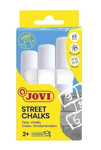 JOVI chodníkové křídy jumbo - 3ks bílé