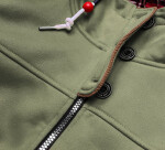 Dámská mikina v khaki barvě na zip (AMG-686) khaki S (36)