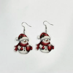 Ptakoviny.cz Náušnice sněhulák červený