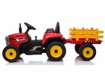 Mamido Elektrický traktor s vlečkou T2 červený 12V7Ah EVA kola