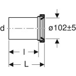 Příslušenství Připojovací trubka Geberit s manžetou a krycími víčky, d 110 mm 152.420.46.1