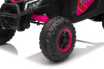 Mamido Elektrické autíčko Buggy Madman růžové | UTV-MX 4x4 | EVA kola | 12V 10Ah | EKO kůže
