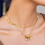 ELENYS Aura – pozlacený náhrdelník 18K žluté zlato Délka náhrdelníku: 40+5 cm / max. 45 cm