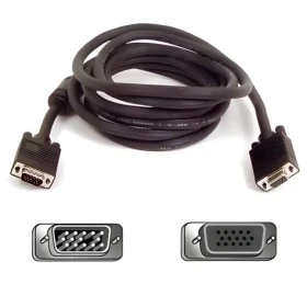 Kabel SVGA (D-sub) samec - samice / Prodlužovací / stíněný / 2 m / černá